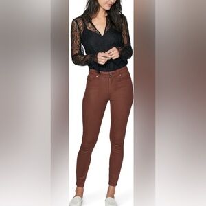 Paige HOXTON ANKLE in Burgundy Dust LUXE COATING NEW